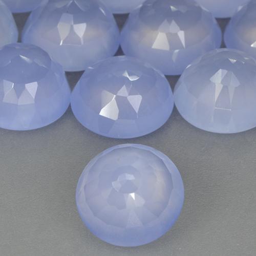 9,17 ctw natürlicher Purpurblau Chalzedon, Runden, Lichtdurchlässig