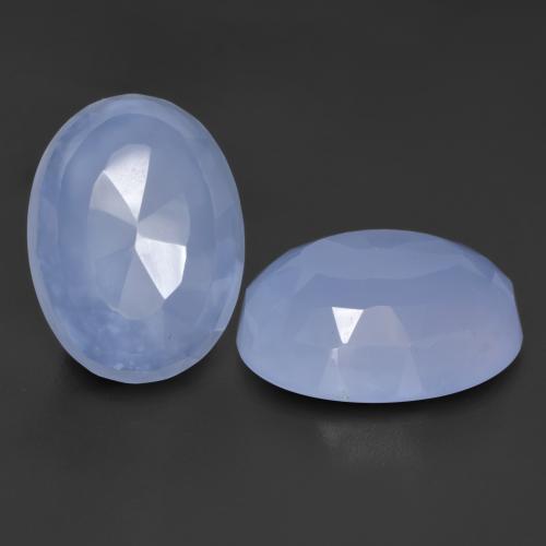 17.54 ct natürliche Purpurblau Chalzedon-Edelsteine, Oval Schliff, Lichtdurchlässig