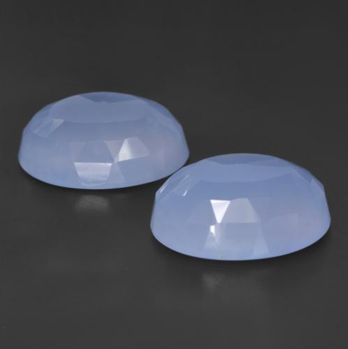 17.54 ct natürliche Purpurblau Chalzedon-Edelsteine, Oval Schliff, Lichtdurchlässig