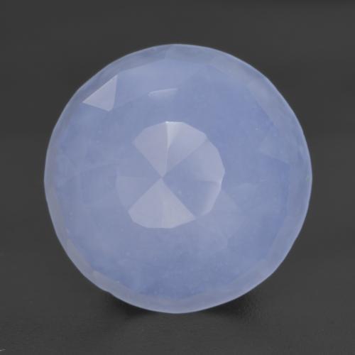 5,57 ctw natürlicher blauer Chalcedon, Rundschliff, Lichtdurchlässig