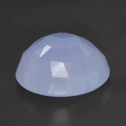 5,57 ctw natürlicher blauer Chalcedon, Rundschliff, Lichtdurchlässig