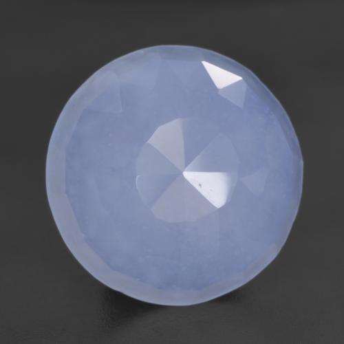 5,57 ctw natürlicher blauer Chalcedon, Rundschliff, Lichtdurchlässig