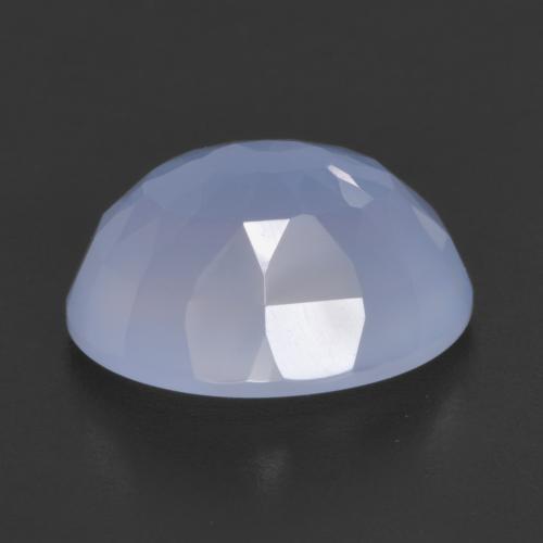 4,26 ctw natürlicher blauer Chalcedon, Oval Schliff, Lichtdurchlässig
