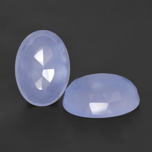 11,27 ct natürliche blauer Chalcedon-Edelsteine, Oval Schliff, Lichtdurchlässig