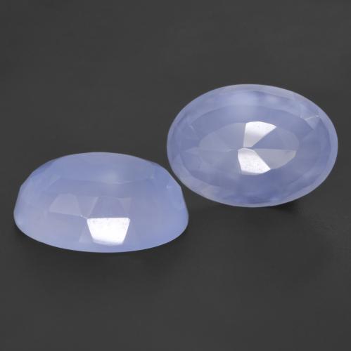 11,27 ct natürliche blauer Chalcedon-Edelsteine, Oval Schliff, Lichtdurchlässig