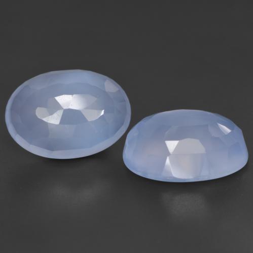11.54 ct natürliche Purpurblau Chalzedon-Edelsteine, Oval Schliff, Lichtdurchlässig