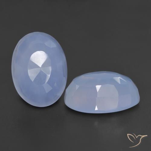 11.06 ct natürliche Purpurblau Chalzedon-Edelsteine, Oval, Lichtdurchlässig