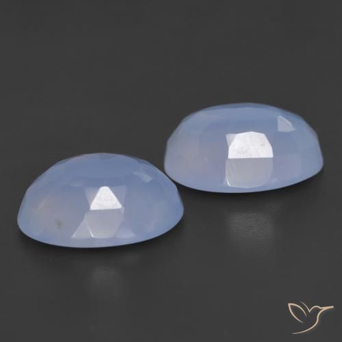 11.06 ct natürliche Purpurblau Chalzedon-Edelsteine, Oval, Lichtdurchlässig