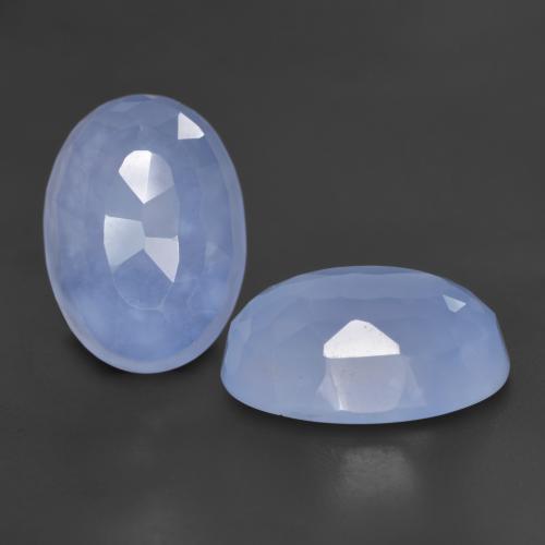 11.93 ct natürliche Purpurblau Chalzedon-Edelsteine, Oval Schliff, Lichtdurchlässig