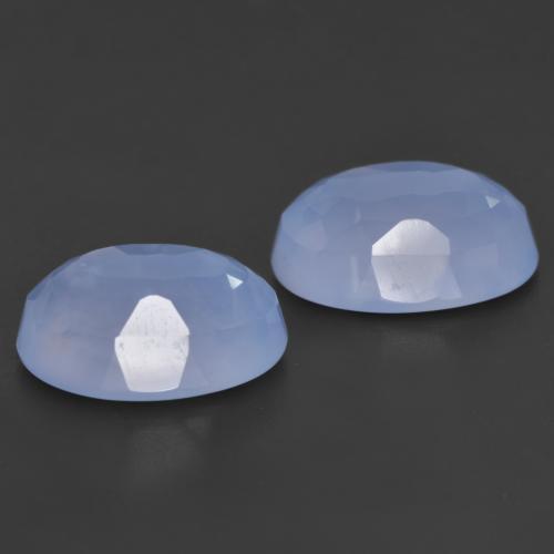 11.93 ct natürliche Purpurblau Chalzedon-Edelsteine, Oval Schliff, Lichtdurchlässig