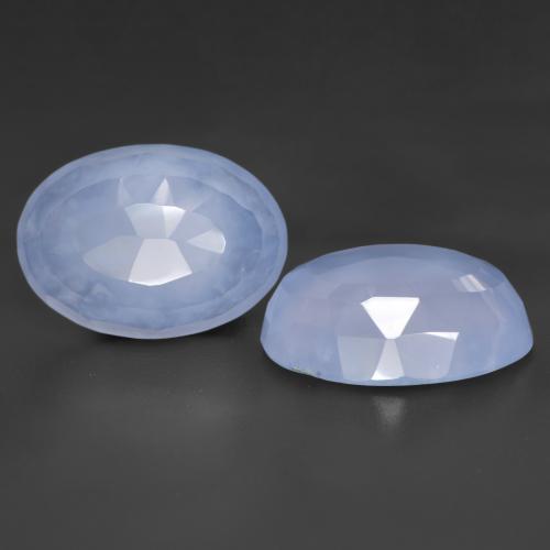 10,15 ct natürliche blauer Chalcedon-Edelsteine, Oval Schliff, Lichtdurchlässig
