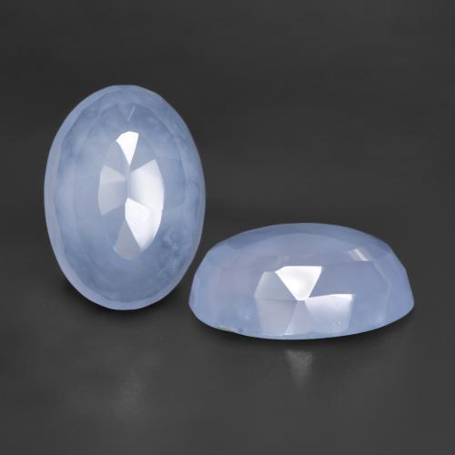 10,15 ct natürliche blauer Chalcedon-Edelsteine, Oval Schliff, Lichtdurchlässig