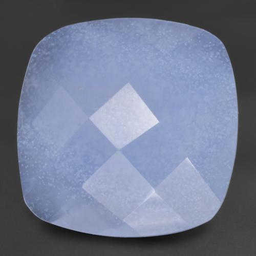 12,52 ctw natürlicher blauer Chalcedon, Kissenschliff, Lichtdurchlässig
