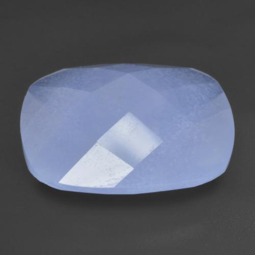 12,52 ctw natürlicher blauer Chalcedon, Kissenschliff, Lichtdurchlässig