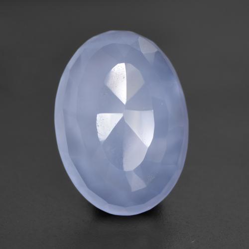 4,85 ctw natürlicher blauer Chalcedon, Oval Schliff, Lichtdurchlässig