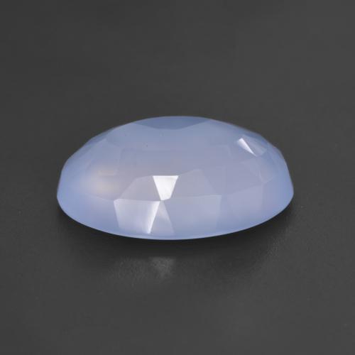 4,85 ctw natürlicher blauer Chalcedon, Oval Schliff, Lichtdurchlässig