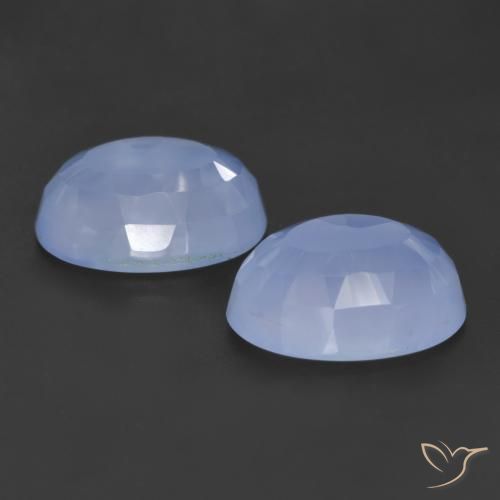 12.02 ct natürliche Purpurblau Chalzedon-Edelsteine, Oval, Lichtdurchlässig