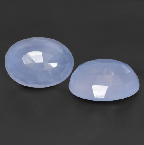 11.30 ct natürliche Purpurblau Chalzedon-Edelsteine, Oval Schliff, Lichtdurchlässig