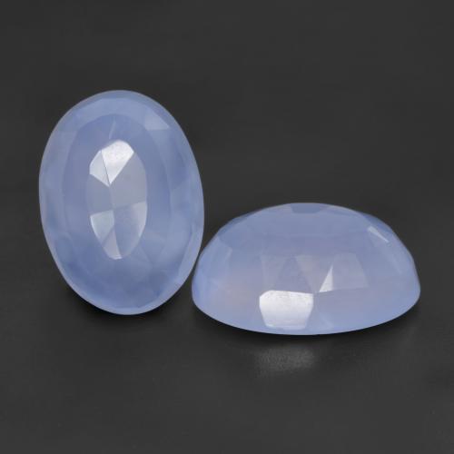 11.30 ct natürliche Purpurblau Chalzedon-Edelsteine, Oval Schliff, Lichtdurchlässig