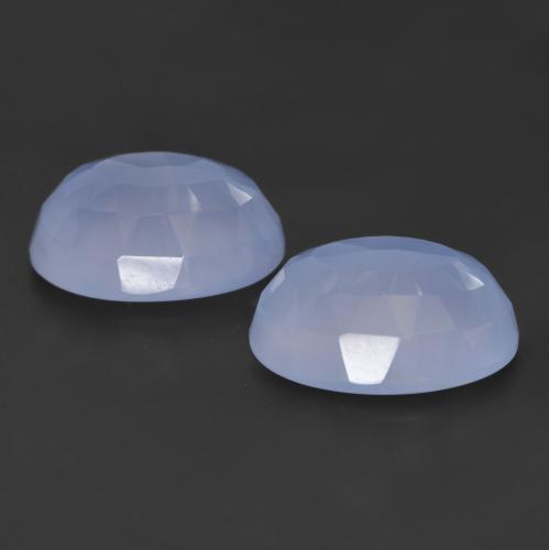 11.30 ct natürliche Purpurblau Chalzedon-Edelsteine, Oval Schliff, Lichtdurchlässig