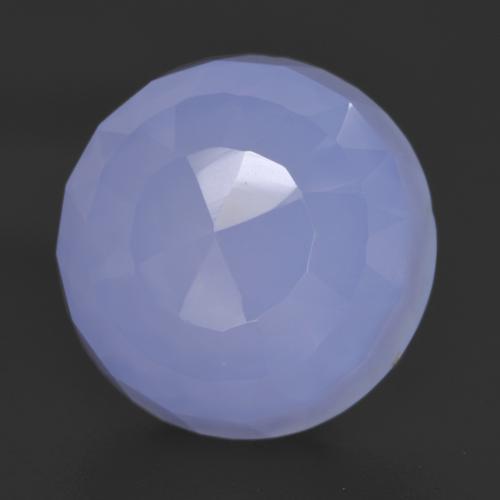 10,30 ctw natürlicher blauer Chalcedon, Rundschliff, Lichtdurchlässig
