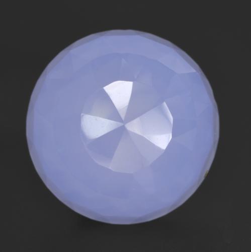 10,30 ctw natürlicher blauer Chalcedon, Rundschliff, Lichtdurchlässig