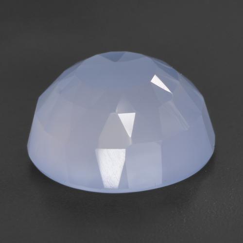 4,66 ctw natürlicher blauer Chalcedon, Rundschliff, Lichtdurchlässig