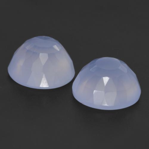 7.43 ct natürliche violett-blau Chalzedon-Edelsteine, Rund Schliff, Lichtdurchlässig