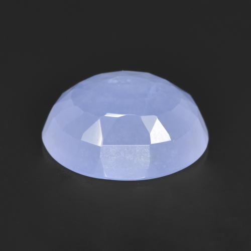 3,04 ctw natürlicher blauer Chalcedon, Oval Schliff, Lichtdurchlässig