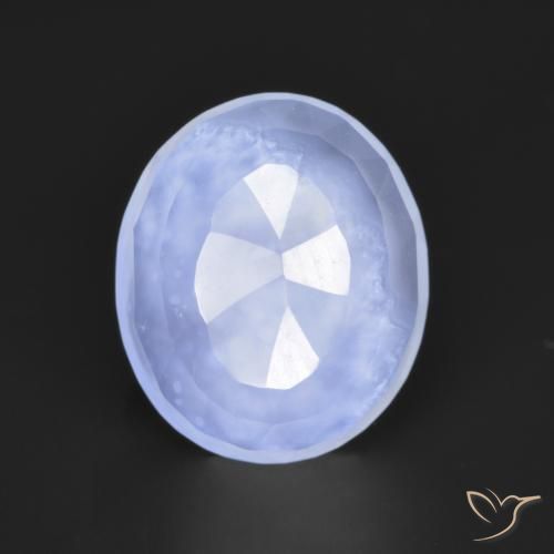 2.81ct Natürlicher Hellviolettes Blau Chalzedon, Oval, Lichtdurchlässig