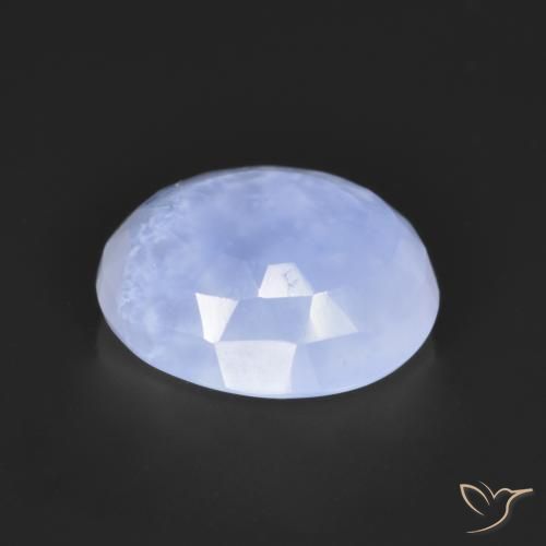 9,17 ctw natürlicher Hellviolettes Blau Chalzedon, Oval, Lichtdurchlässig