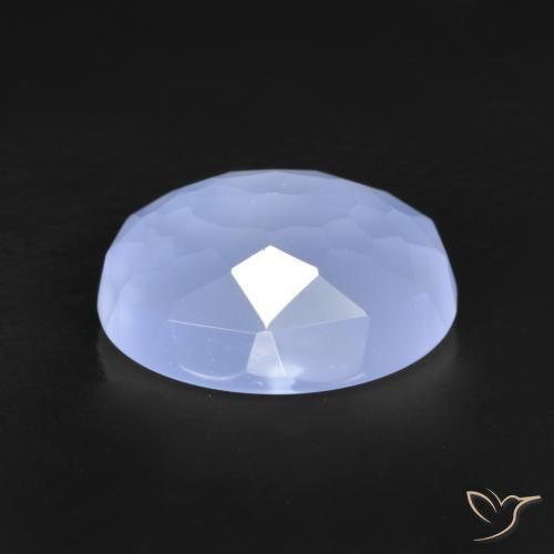 9,17 ctw natürlicher violett-blau Chalcedon, Oval Schliff, Lichtdurchlässig