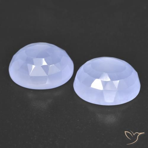 7.06 ct natürliche hellblau Chalzedon-Edelsteine, Oval, Transparent