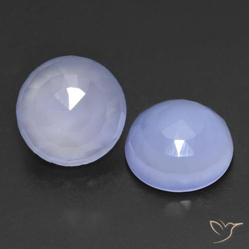 13.20 ct natürliche violett-blau Chalzedon-Edelsteine, Runden, Lichtdurchlässig
