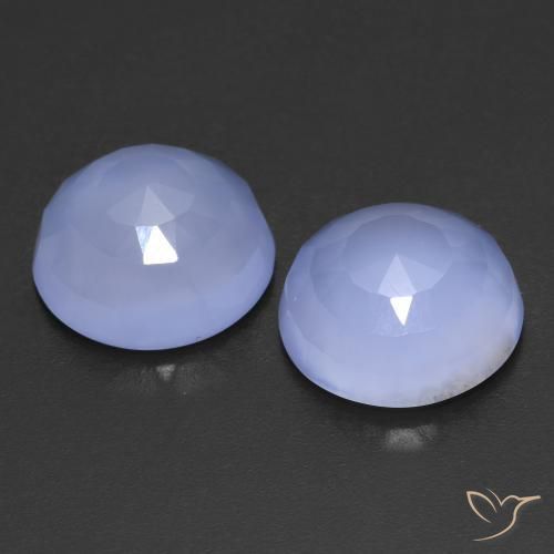 13.20 ct natürliche violett-blau Chalzedon-Edelsteine, Runden, Lichtdurchlässig