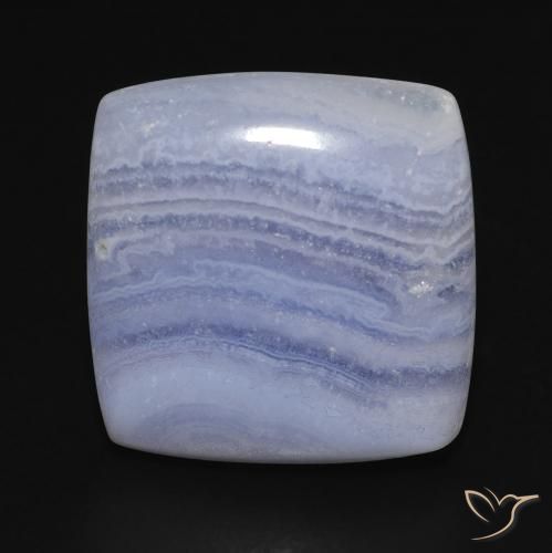 15.17ct Natürlicher Hellviolettes Blau Chalzedon, Kissen, Lichtundurchlässig