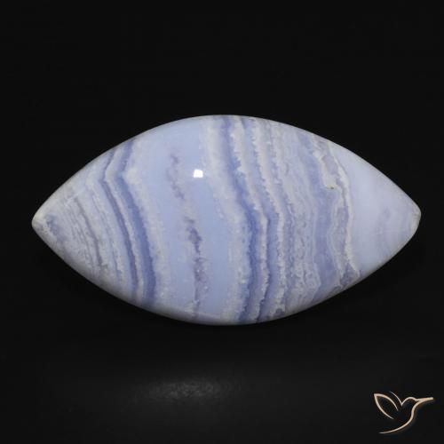 22.29ct Natürlicher violett-blau Chalzedon, Marquise, Lichtundurchlässig