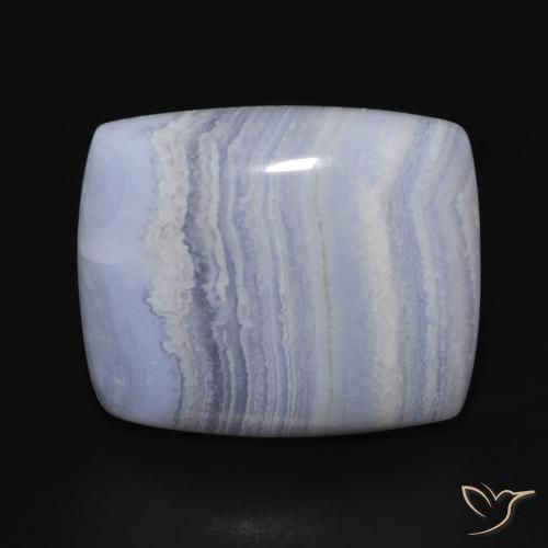 22.40ct Natürlicher Hellviolettes Blau Chalzedon, Kissen, Lichtundurchlässig