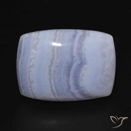 19.25ct Natürlicher violett-blau Chalzedon, Kissen, Lichtundurchlässig