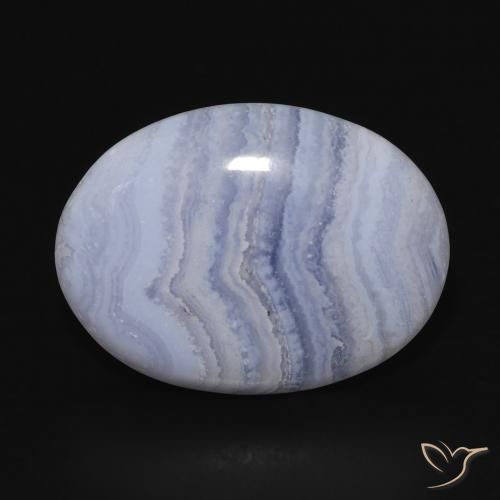 13.27ct Natürlicher Hellviolettes Blau Chalzedon, Oval, Lichtundurchlässig