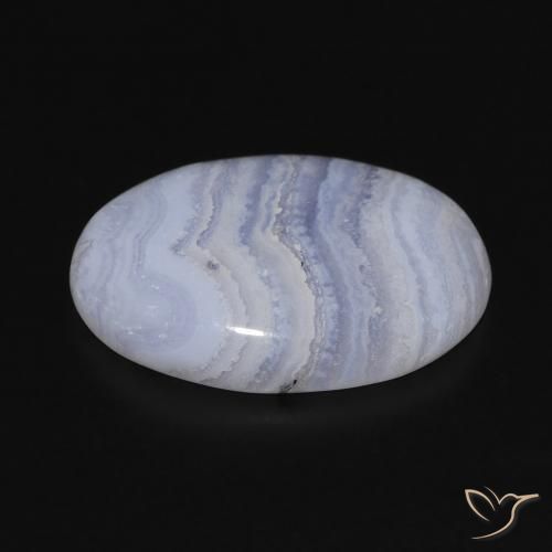 9,17 ctw natürlicher Hellviolettes Blau Chalzedon, Oval, Lichtundurchlässig