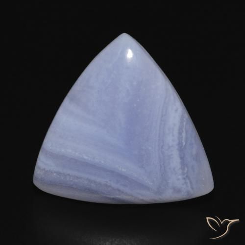 16.10ct Natürlicher Hellviolettes Blau Chalzedon, Trillion, Lichtundurchlässig