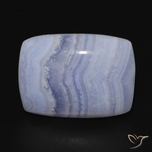 19.70ct Natürlicher violett-blau Chalzedon, Kissen, Lichtundurchlässig