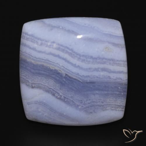 24.49ct Natürlicher Hellviolettes Blau Chalzedon, Kissen, Lichtundurchlässig