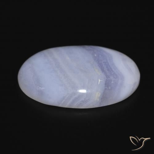9,17 ctw natürlicher violett-blau Chalzedon, Oval, Lichtundurchlässig