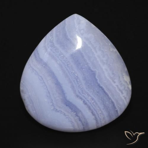 17.84ct Natürlicher hellblau Chalzedon, Birnenform, Lichtundurchlässig