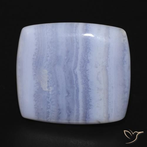 16.98ct Natürlicher violett-blau Chalzedon, Kissen, Lichtundurchlässig