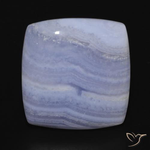 21.68ct Natürlicher violett-blau Chalzedon, Kissen, Lichtundurchlässig