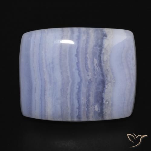 20.03ct Natürlicher Hellviolettes Blau Chalzedon, Kissen, Lichtundurchlässig