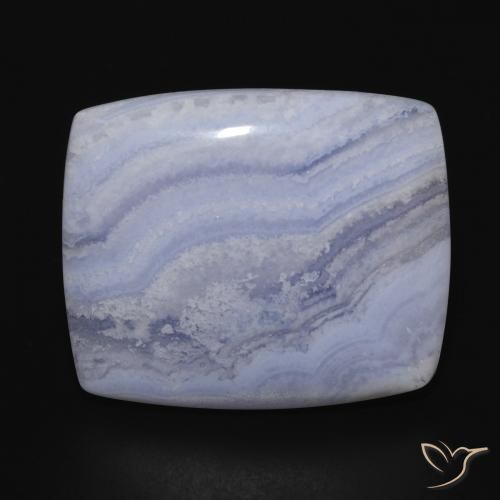 25.10ct Natürlicher violett-blau Chalzedon, Kissen, Lichtundurchlässig